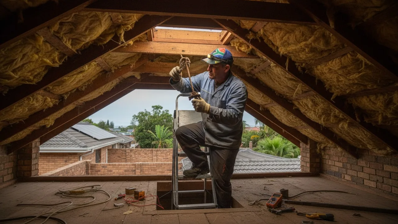 Durban electrician at work on a DB board